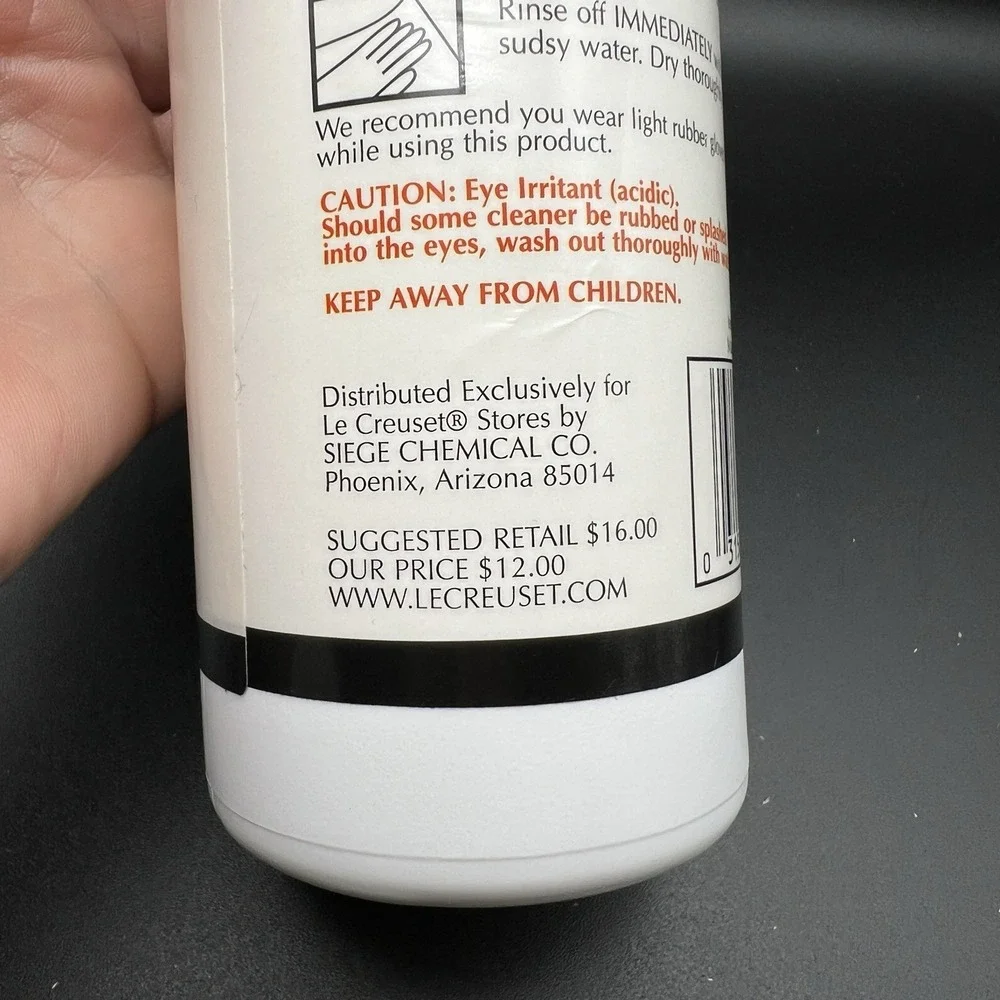 LE CREUSET Enameled Cast Iron Cookware Cleaner‎ 12 fl oz Liquid NEW Sealed #2